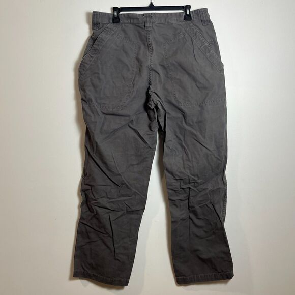 Y2K North Face Pants 36 Gray A5 Series Wide Leg Big Pockets Canvas Cotton Tough - Picture 4 of 7